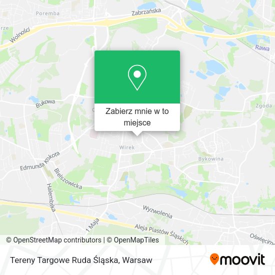 Mapa Tereny Targowe Ruda Śląska