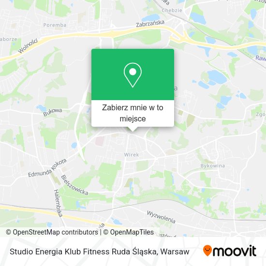 Mapa Studio Energia Klub Fitness Ruda Śląska