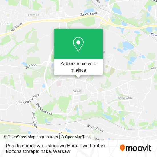 Mapa Przedsiebiorstwo Uslugowo Handlowe Lobbex Bozena Chrapisinska