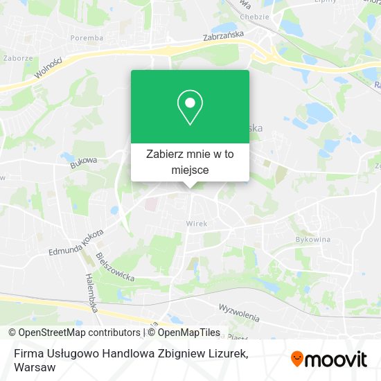 Mapa Firma Usługowo Handlowa Zbigniew Lizurek