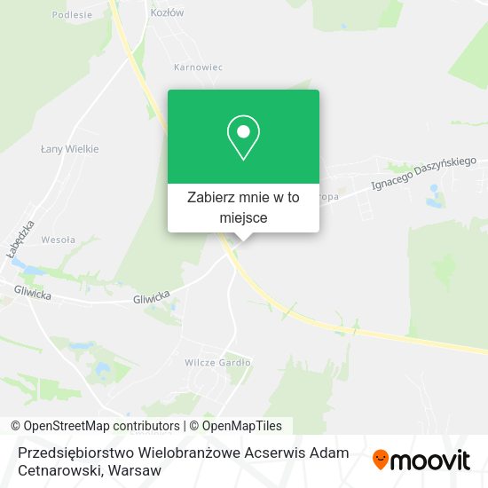 Mapa Przedsiębiorstwo Wielobranżowe Acserwis Adam Cetnarowski