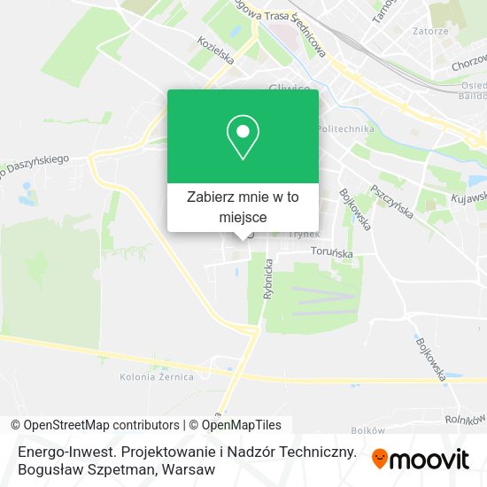 Mapa Energo-Inwest. Projektowanie i Nadzór Techniczny. Bogusław Szpetman