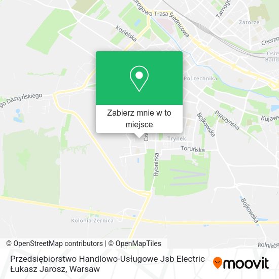 Mapa Przedsiębiorstwo Handlowo-Usługowe Jsb Electric Łukasz Jarosz