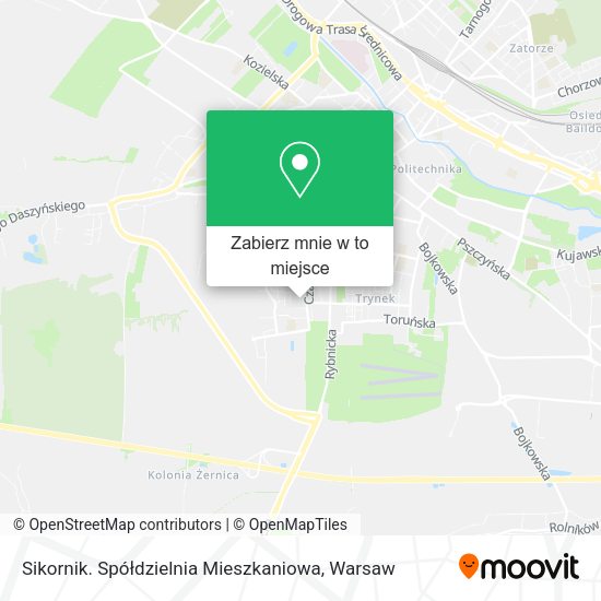 Mapa Sikornik. Spółdzielnia Mieszkaniowa