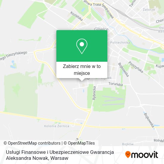 Mapa Usługi Finansowe i Ubezpieczeniowe Gwarancja Aleksandra Nowak