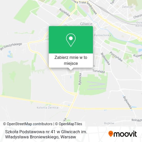 Mapa Szkoła Podstawowa nr 41 w Gliwicach im. Władysława Broniewskiego