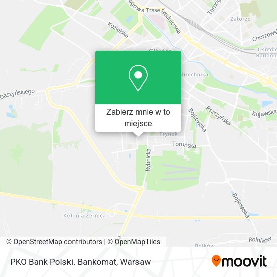 Mapa PKO Bank Polski. Bankomat