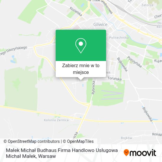 Mapa Małek Michał Budhaus Firma Handlowo Usługowa Michał Małek