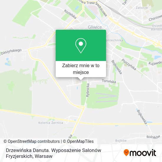 Mapa Drzewińska Danuta. Wyposażenie Salonów Fryzjerskich