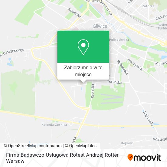 Mapa Firma Badawczo-Usługowa Rotest Andrzej Rotter