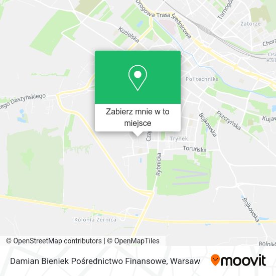 Mapa Damian Bieniek Pośrednictwo Finansowe