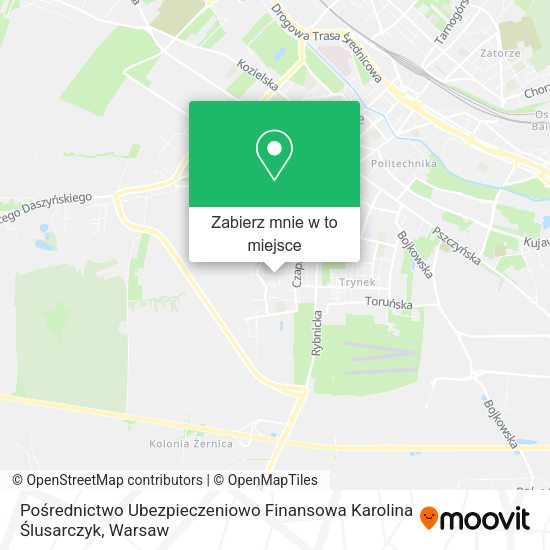 Mapa Pośrednictwo Ubezpieczeniowo Finansowa Karolina Ślusarczyk