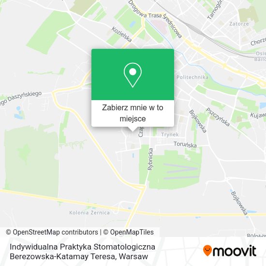 Mapa Indywidualna Praktyka Stomatologiczna Berezowska-Katamay Teresa