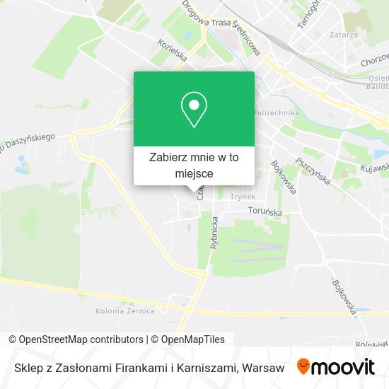 Mapa Sklep z Zasłonami Firankami i Karniszami