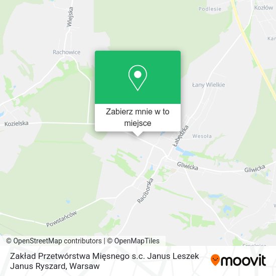 Mapa Zakład Przetwórstwa Mięsnego s.c. Janus Leszek Janus Ryszard