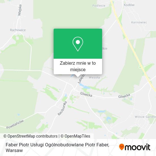 Mapa Faber Piotr Usługi Ogólnobudowlane Piotr Faber