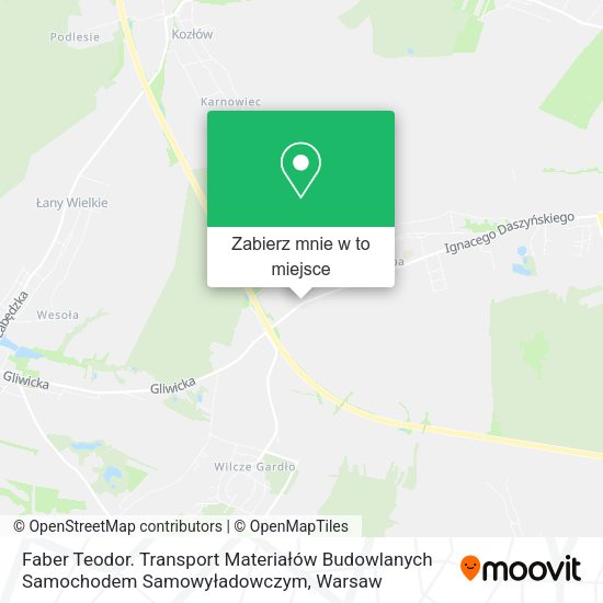 Mapa Faber Teodor. Transport Materiałów Budowlanych Samochodem Samowyładowczym