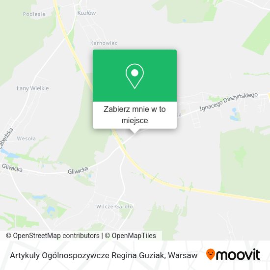 Mapa Artykuly Ogólnospozywcze Regina Guziak