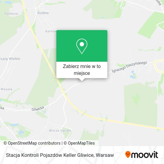 Mapa Stacja Kontroli Pojazdów Keller Gliwice