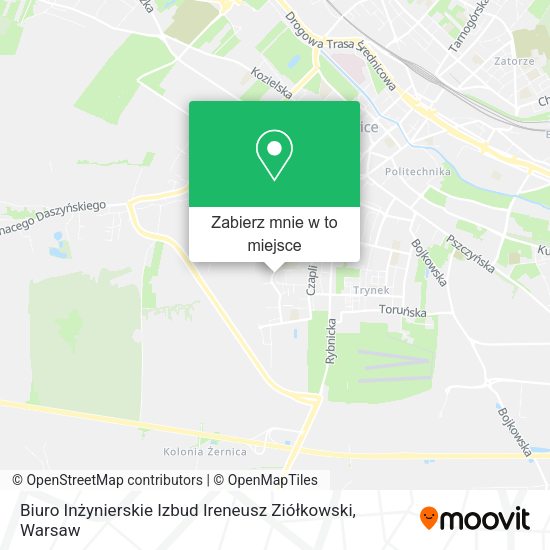 Mapa Biuro Inżynierskie Izbud Ireneusz Ziółkowski