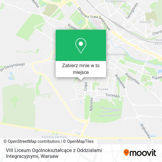 Mapa VIII Liceum Ogólnokształcące z Oddziałami Integracyjnymi