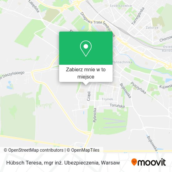 Mapa Hübsch Teresa, mgr inż. Ubezpieczenia