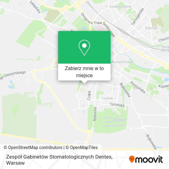 Mapa Zespół Gabinetów Stomatologicznych Dentes