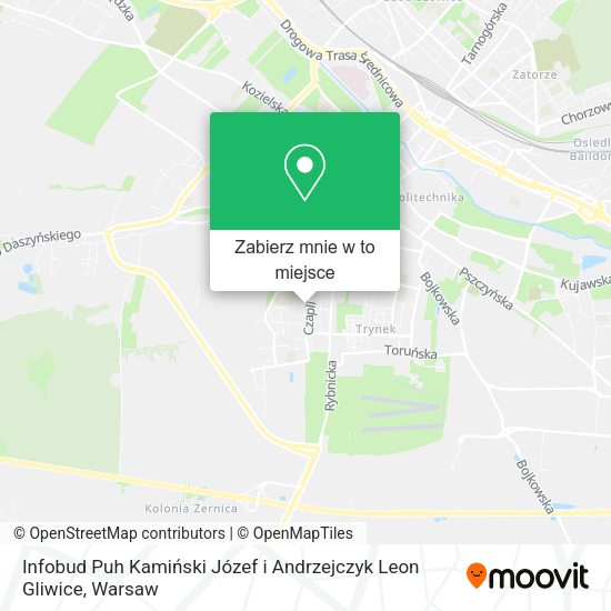 Mapa Infobud Puh Kamiński Józef i Andrzejczyk Leon Gliwice