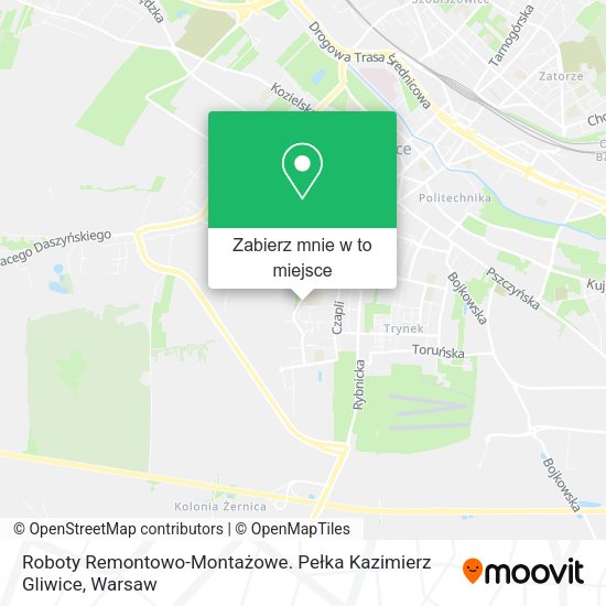 Mapa Roboty Remontowo-Montażowe. Pełka Kazimierz Gliwice