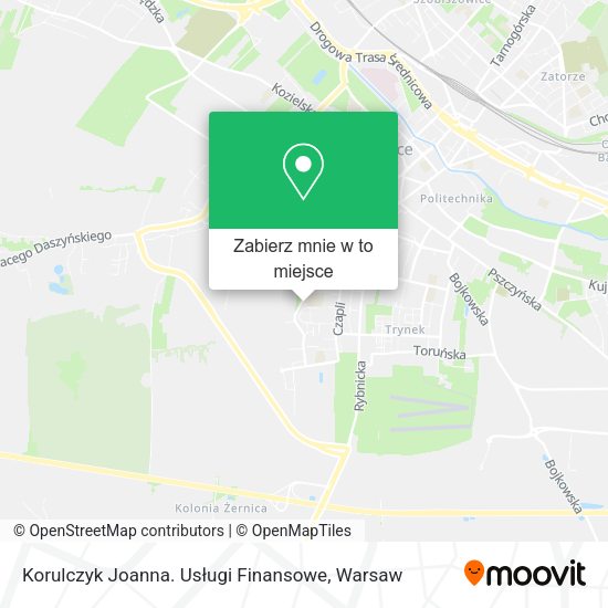 Mapa Korulczyk Joanna. Usługi Finansowe