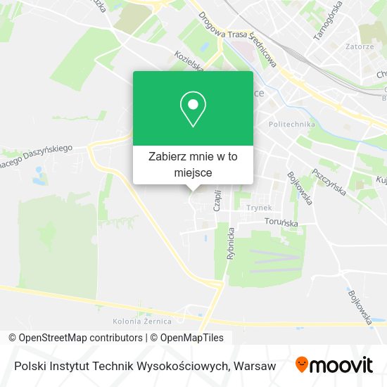 Mapa Polski Instytut Technik Wysokościowych