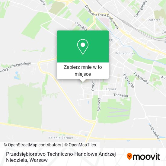 Mapa Przedsiębiorstwo Techniczno-Handlowe Andrzej Niedziela