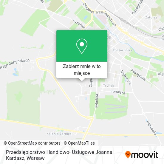 Mapa Przedsiębiorstwo Handlowo- Usługowe Joanna Kardasz