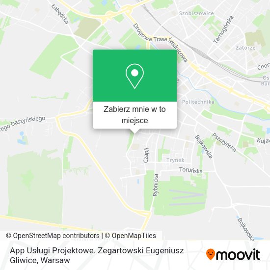 Mapa App Usługi Projektowe. Zegartowski Eugeniusz Gliwice