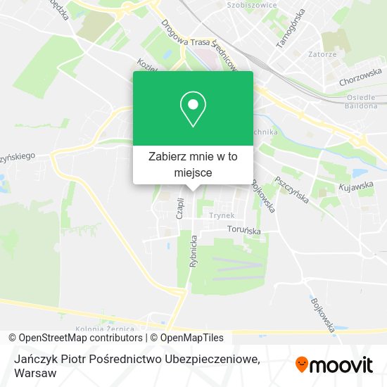 Mapa Jańczyk Piotr Pośrednictwo Ubezpieczeniowe