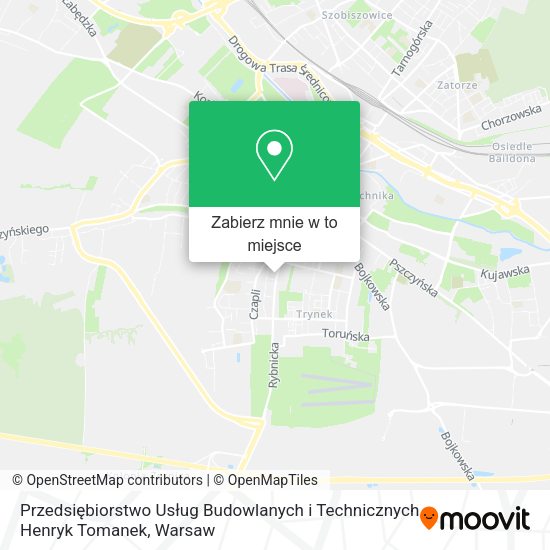 Mapa Przedsiębiorstwo Usług Budowlanych i Technicznych Henryk Tomanek