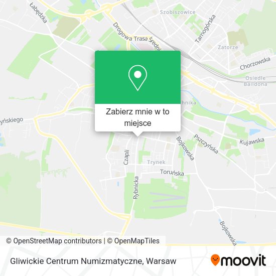 Mapa Gliwickie Centrum Numizmatyczne