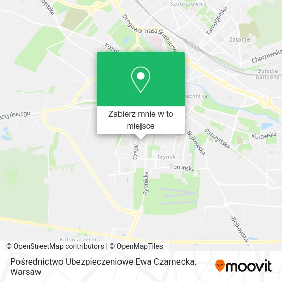 Mapa Pośrednictwo Ubezpieczeniowe Ewa Czarnecka