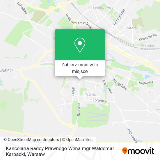 Mapa Kancelaria Radcy Prawnego Wena mgr Waldemar Karpacki