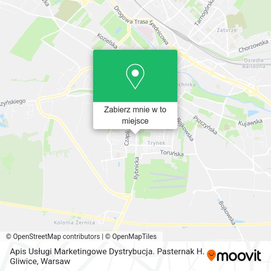 Mapa Apis Usługi Marketingowe Dystrybucja. Pasternak H. Gliwice