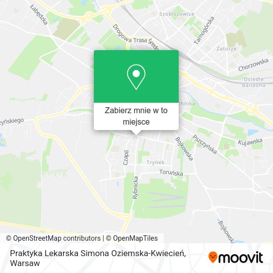 Mapa Praktyka Lekarska Simona Oziemska-Kwiecień