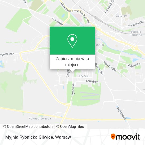 Mapa Myjnia Rybnicka Gliwice