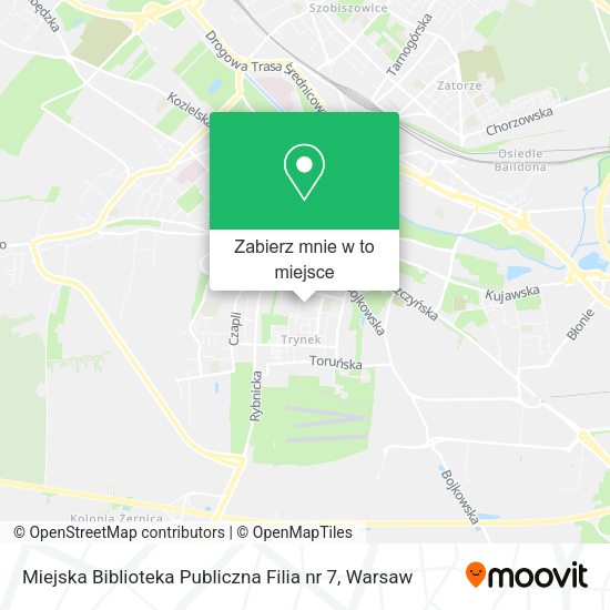 Mapa Miejska Biblioteka Publiczna Filia nr 7