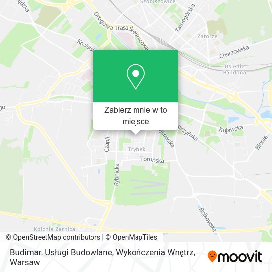 Mapa Budimar. Usługi Budowlane, Wykończenia Wnętrz