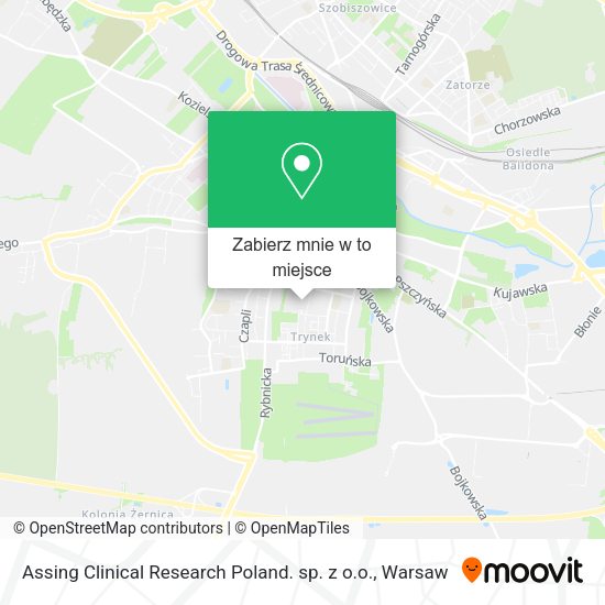 Mapa Assing Clinical Research Poland. sp. z o.o.