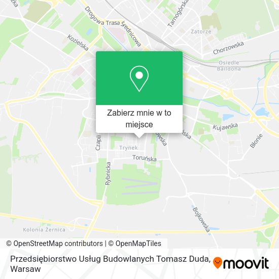 Mapa Przedsiębiorstwo Usług Budowlanych Tomasz Duda