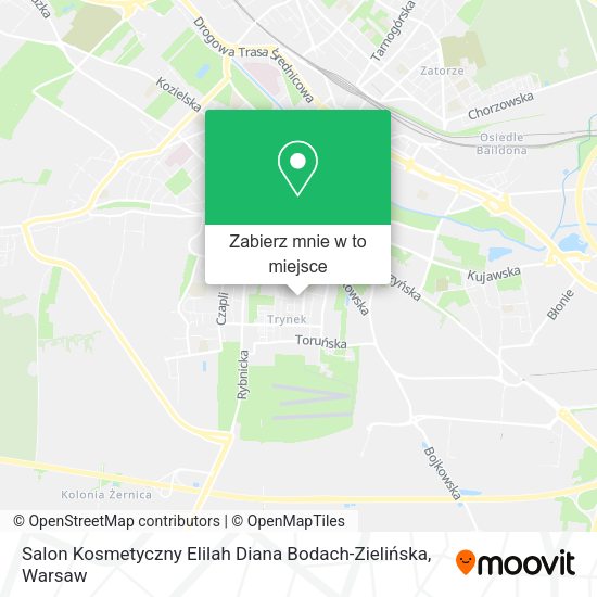 Mapa Salon Kosmetyczny Elilah Diana Bodach-Zielińska