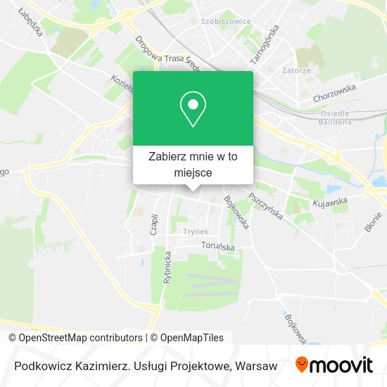 Mapa Podkowicz Kazimierz. Usługi Projektowe