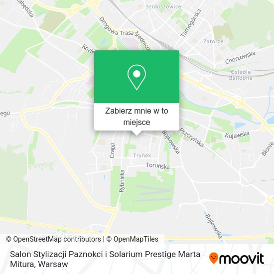 Mapa Salon Stylizacji Paznokci i Solarium Prestige Marta Mitura