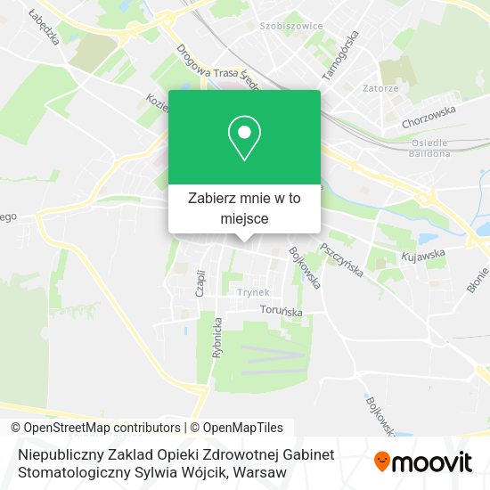 Mapa Niepubliczny Zaklad Opieki Zdrowotnej Gabinet Stomatologiczny Sylwia Wójcik